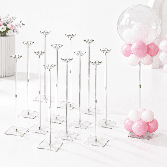 12 Pack 23.6 Inch Reusabler Balloon Stand Kit