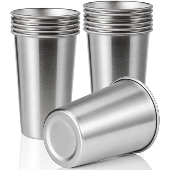 12 Pack 24 Ounce Stainless Steel Pint Cup