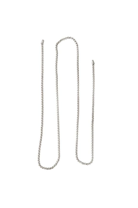 24" Rhodium Box Chain, 12 Pack