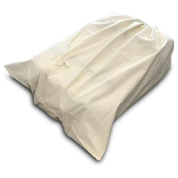 12 Pack 29"x29" Extra Thick Cotton Muslin Laundry Dust Cover Bags with Drawstring Natural Color