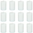 12 Pack 2x3 Inch Pillar Candles, Unscented Column Candles for Home