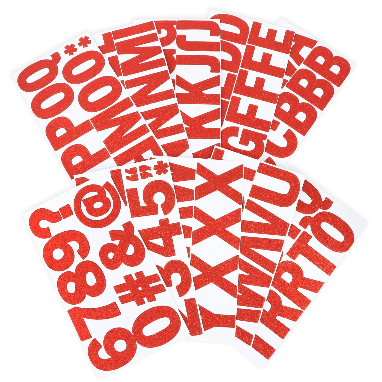 Recollections 3.25" Red Glitter Alphabet Stickers, 12 Pack