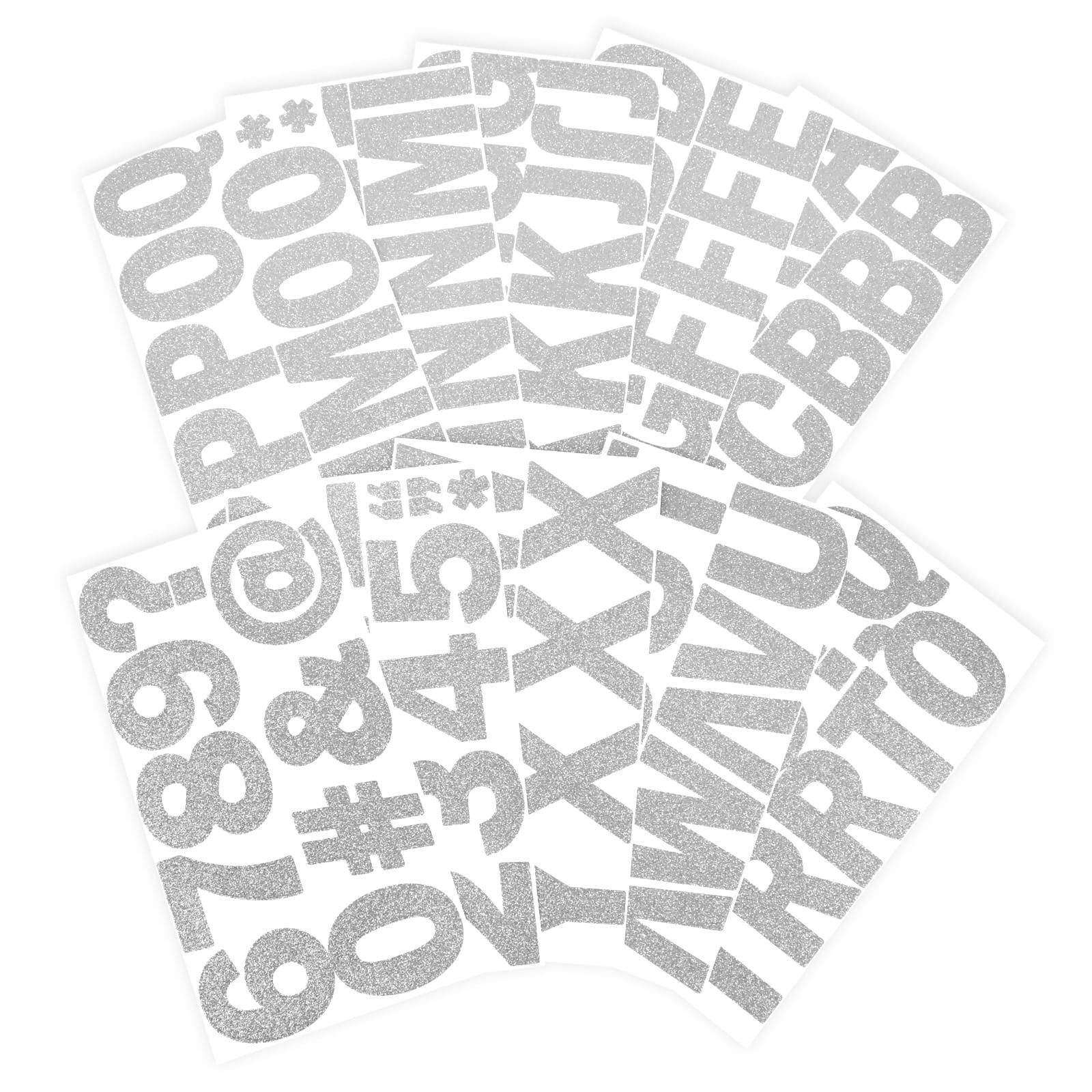 Recollections 3.25" Silver Glitter Alphabet Stickers, 12 Pack