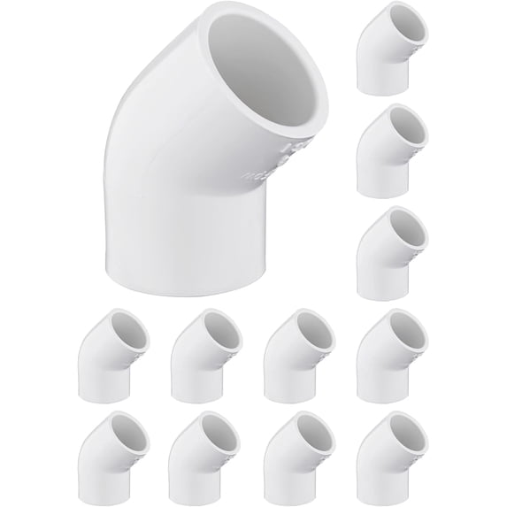 Pvc Frame Support 12-Pack 3/4 inch 45 Degree Elbow PVC Fitting, 2 Way Furniture Grade ...