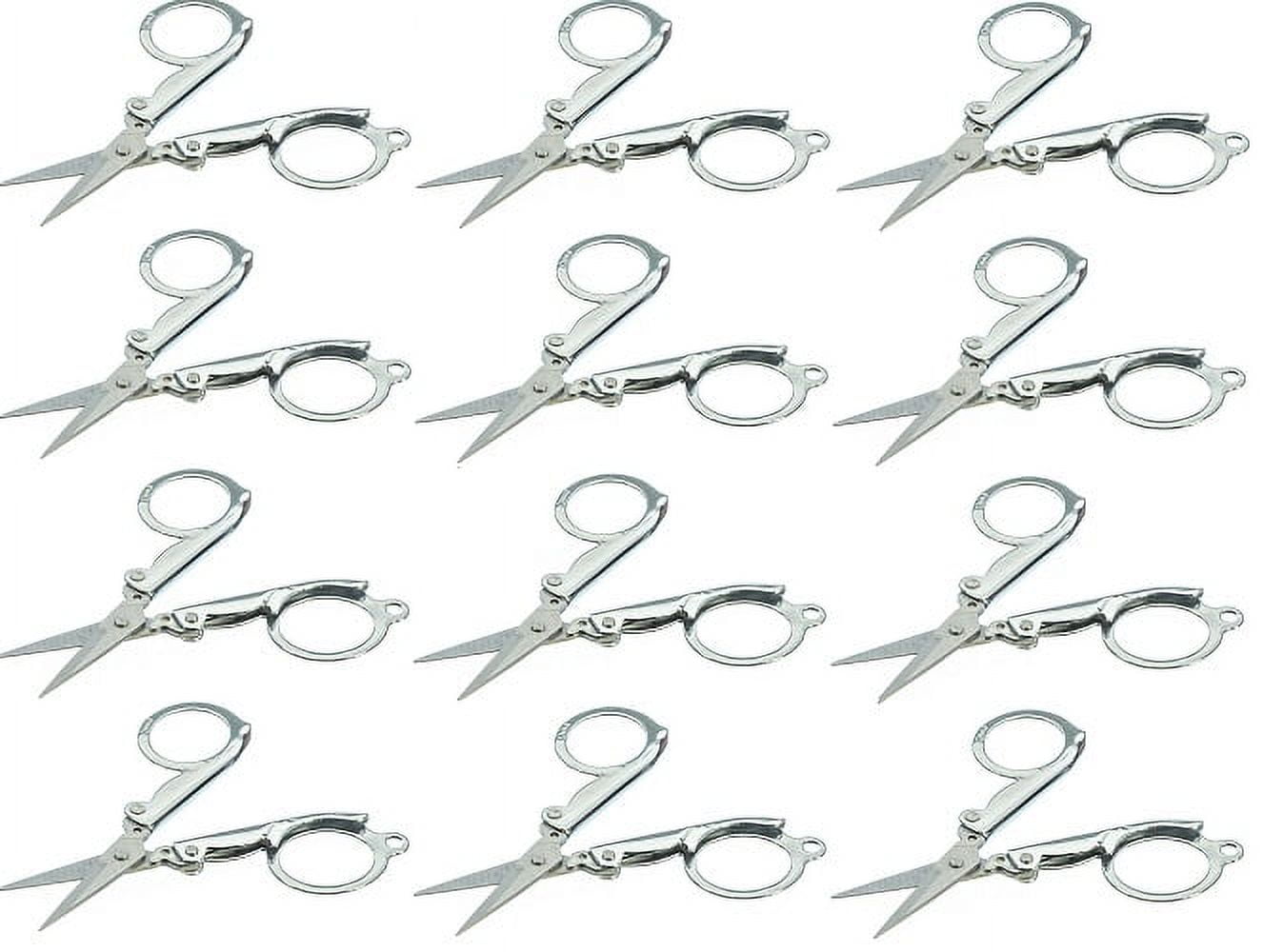 12Pack 3.5" Folding Scissors Emergency Pocket Travel Stainless Steel