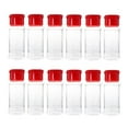 thumbnail image 1 of Plastic Spice Jar with Shaker Lids 12pcs Salt Pepper Shakers Seasoning Jar Barbecue Condiment Jar Bottles Cruet Container,Perfect for Storing Spice, Herbs and Powders, 1 of 8