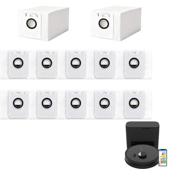 12 Pack 3.5L Vacuum Bags Compatible with bObsweep Dustin & Orb-i Self-Emptying Robot Vacuums, Replacement Dust Bags for bObsweep Vacuum Cleaner Parts