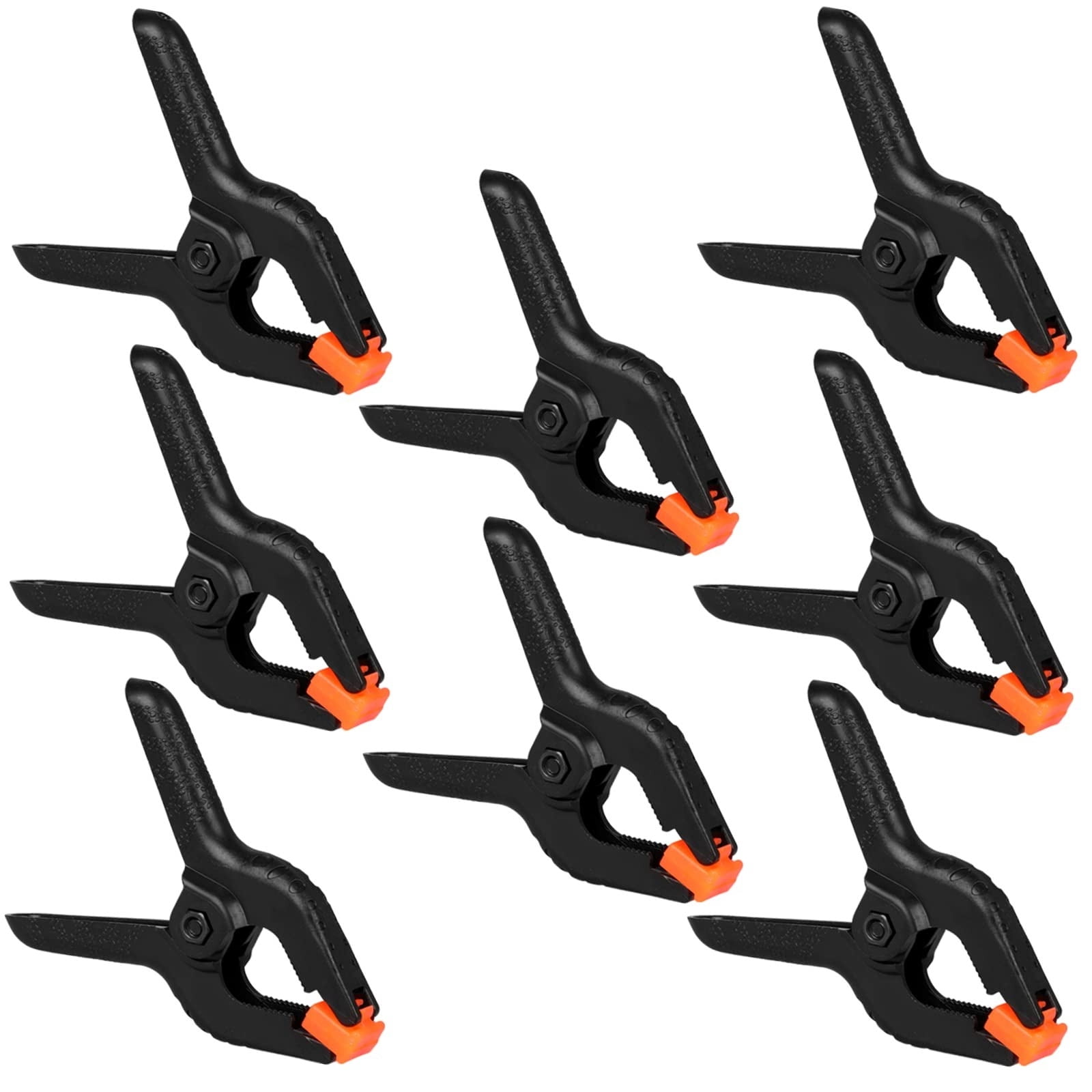 12 Pack 3.5inch Plastic Spring Clamps for Crafts Woodworking Photography Backdrop Stand Heavy Duty Small Clips Black