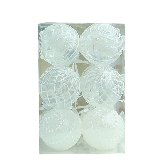 12 Pack 3 Inch Christmas Tree Ornament Balls-Glitter Decorated Foam Xmas Ball for Xmas Tree Party Holiday Indoor Home Decor