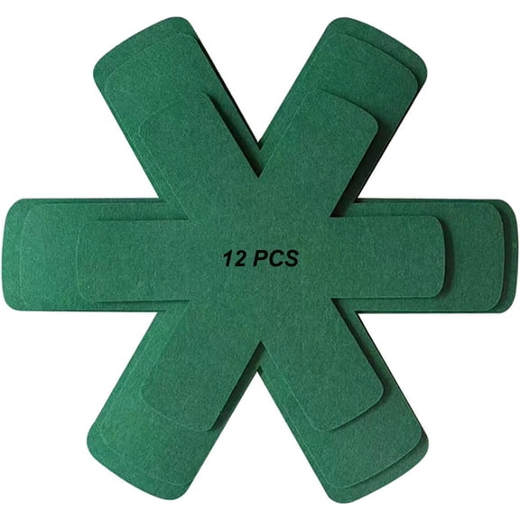 12 Pack 3 Sizes Green Felt Pot and Pan Protector for Professional Daily Home Kitchen Use