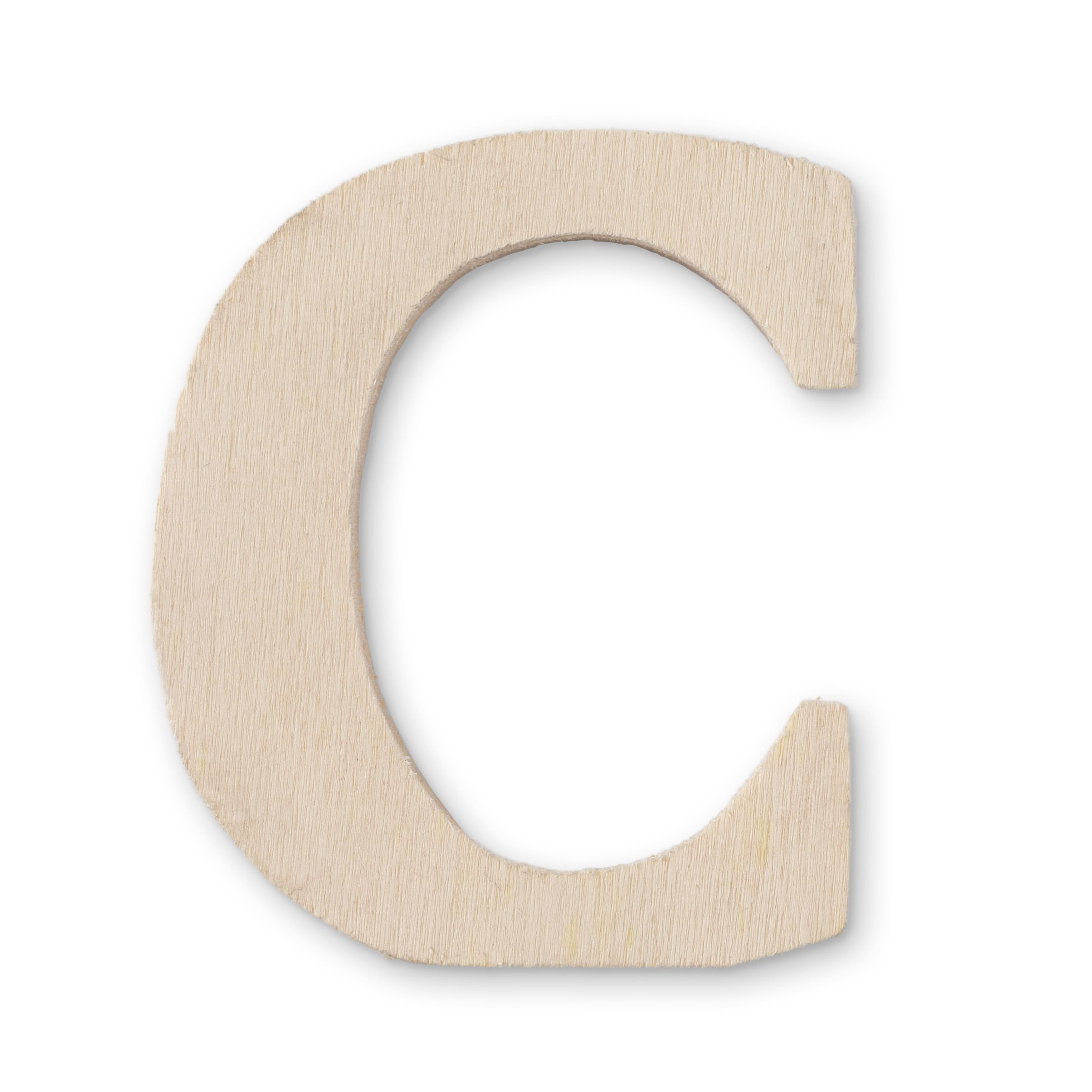 Pack of 1, 3 Inch x 1/4 Inch V Round Font Wood Letters for Wood Craft  Project, Children or Adult Art Work, Home and Holiday Décor and DIY Fun,  Made in USA 