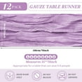 thumbnail image 1 of 12 Pack 35 x 120 inch Long Boho Cheese Cloth Gauze Table Runners Semi Sheer Table Runner for Wedding Decor, 1 of 6