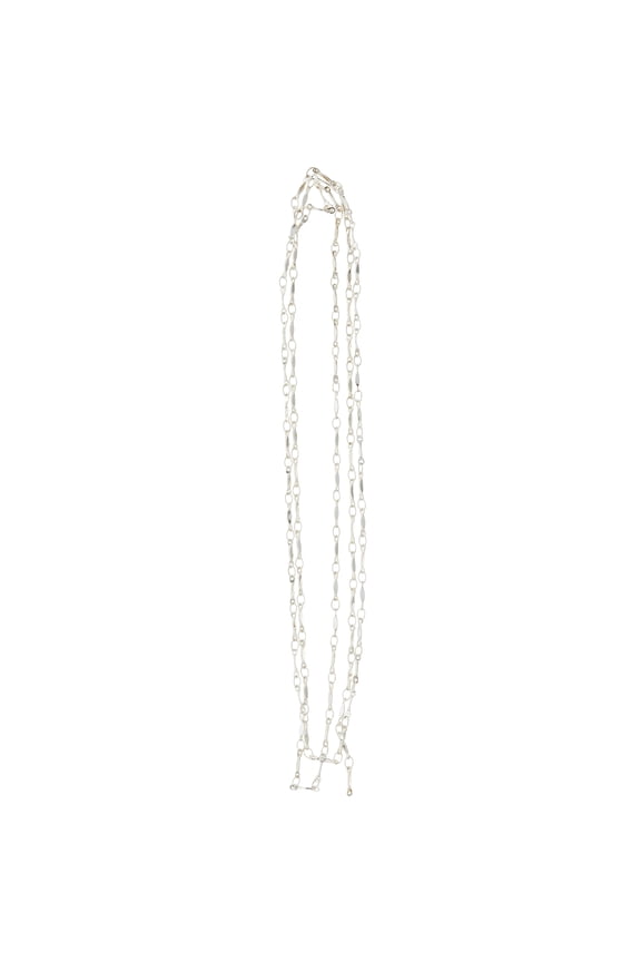 36" Silver Bar Link Chain , 12 Pack