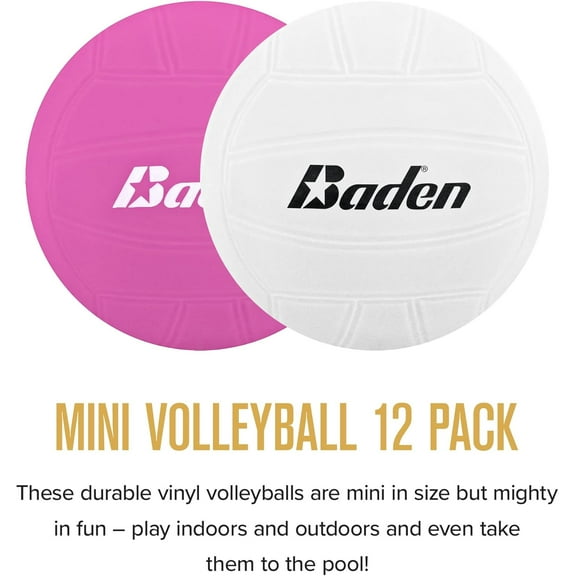 12-Pack 4-Inch  Volleyballs with Pump - Great for Gifts, Awards & Pool