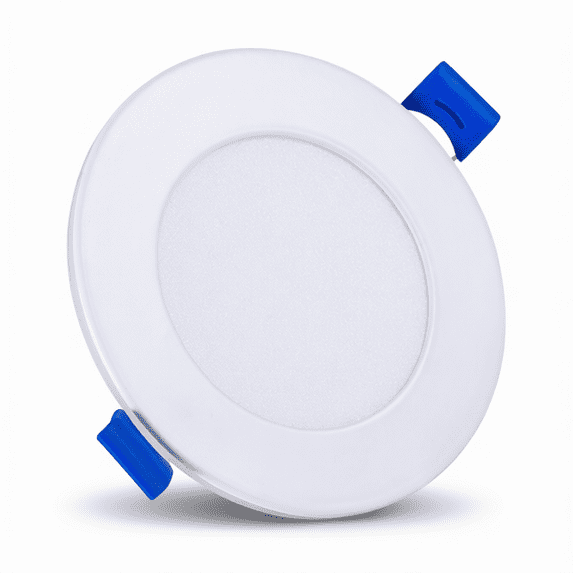12 Pack 4 Inch White Recessed Lights with Night Light, Ultra Thin Wafer ...