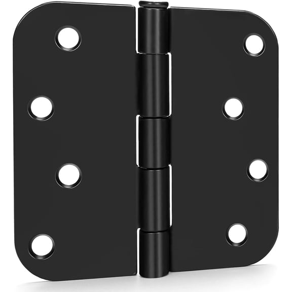 12 Pack 4 inch Oil Rubbed Bronze Door Hinges Exterior Door Hinges - Residential Hinges for Interior and Exterior Doors, 5/8" Radius Corners, Iron
