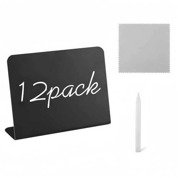 12 Pack 4"x3"Mini Chalkboard Signs for Chalk Sign for Food - Party - Buffet - Table Sign Chalkboard - Wedding - Bakery - Small