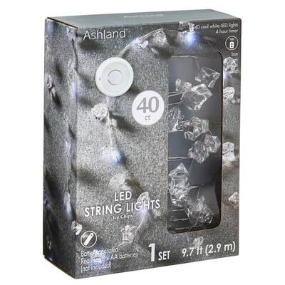 12 Pack: 40ct. Cool White LED Ice Chips String Lights by Ashland