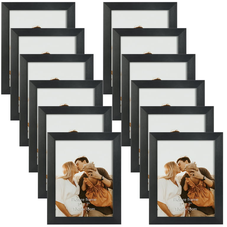12 Pack 4x6 Picture Frame Black Rustic Photo Frames Bulk for Wall or  Tabletop Display 