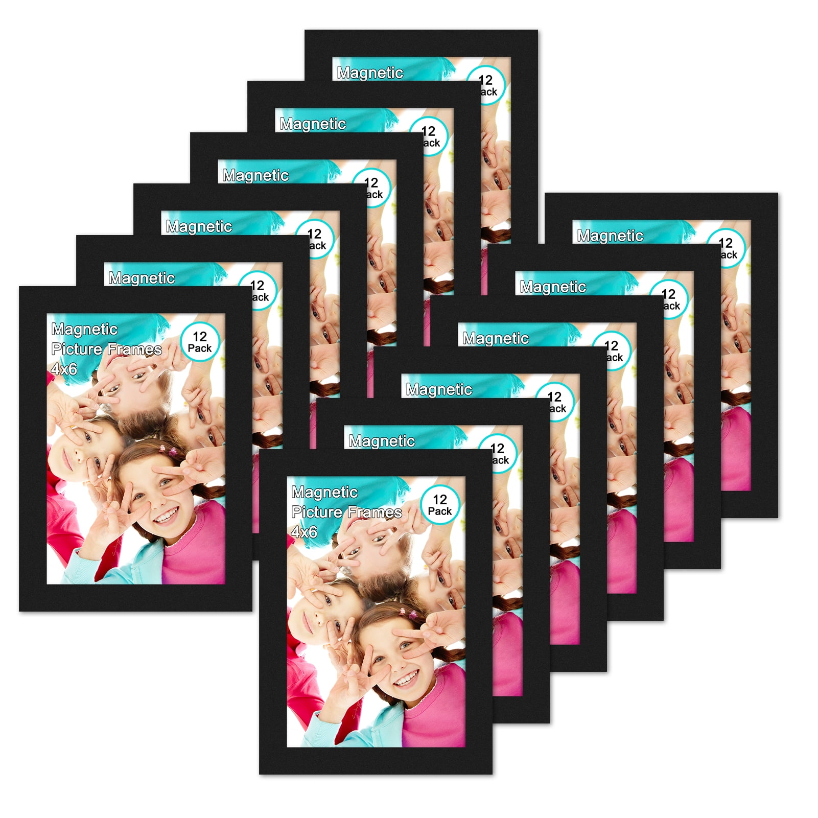  Dduolammng Magnetic Black Picture Frames,4 x 6 inch
