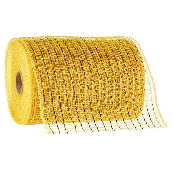 12 Pack: 5.5" x 15yd. Mesh Mustard Ribbon by Celebrate It