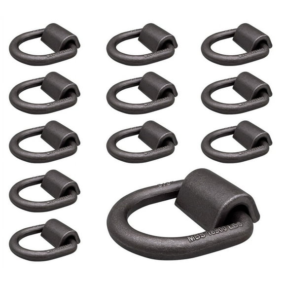 (12 Pack) 5/8" Heavy Duty Weld-On Forged D Ring 18,000 Lbs