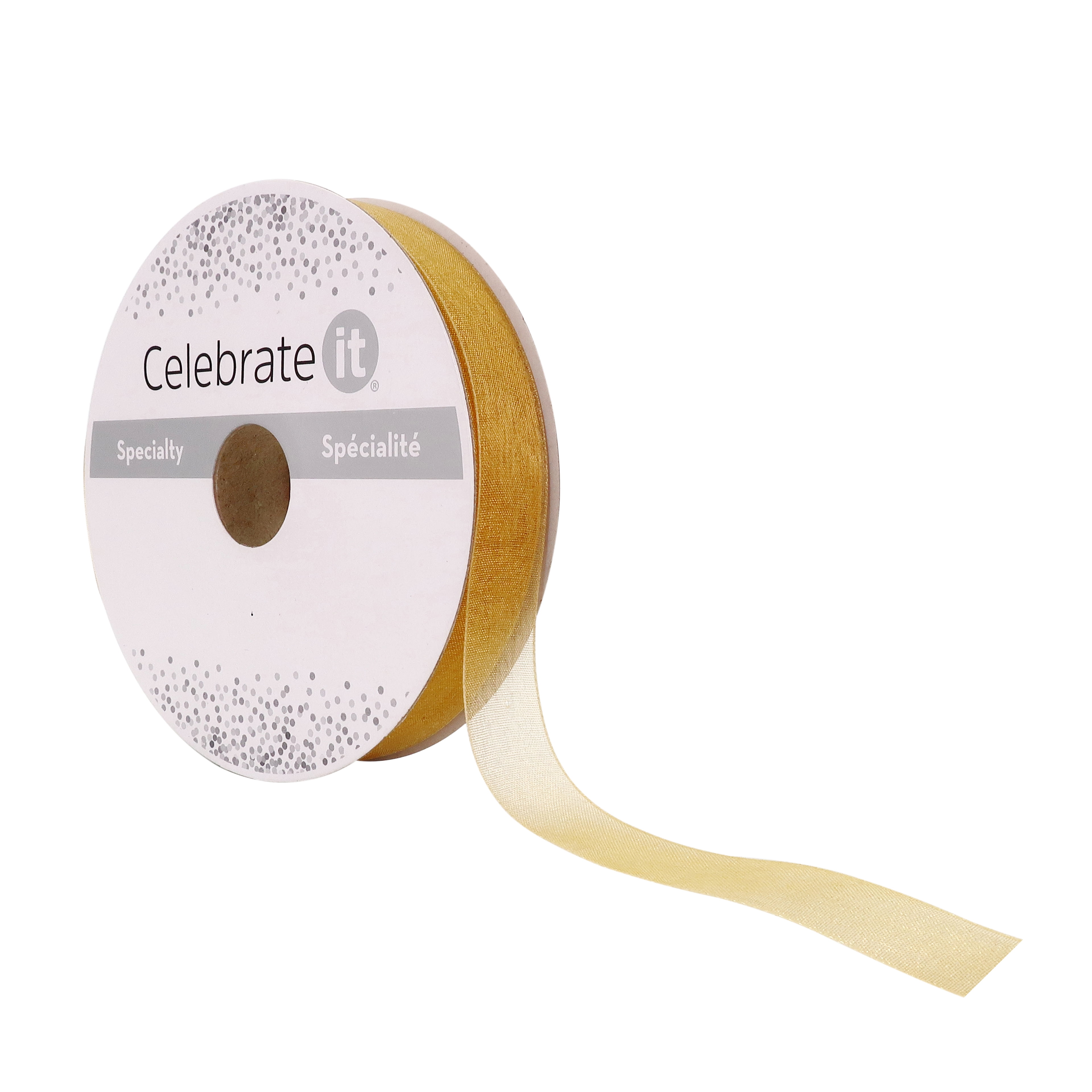 Yellow Shimmer Ribbons 12 Pack: 5/8