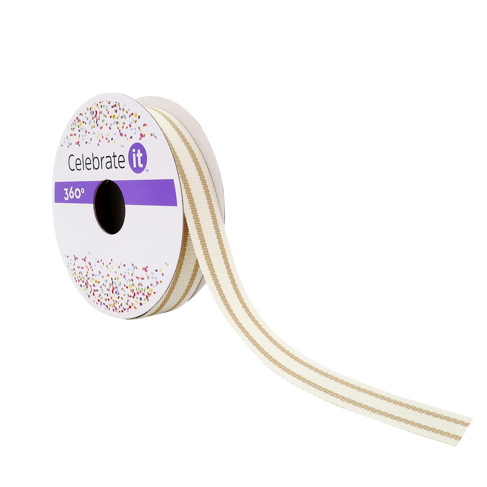 12 Pack: 5/8" x 5yd. Ticking Striped Grosgrain Ribbon by Celebrate It
