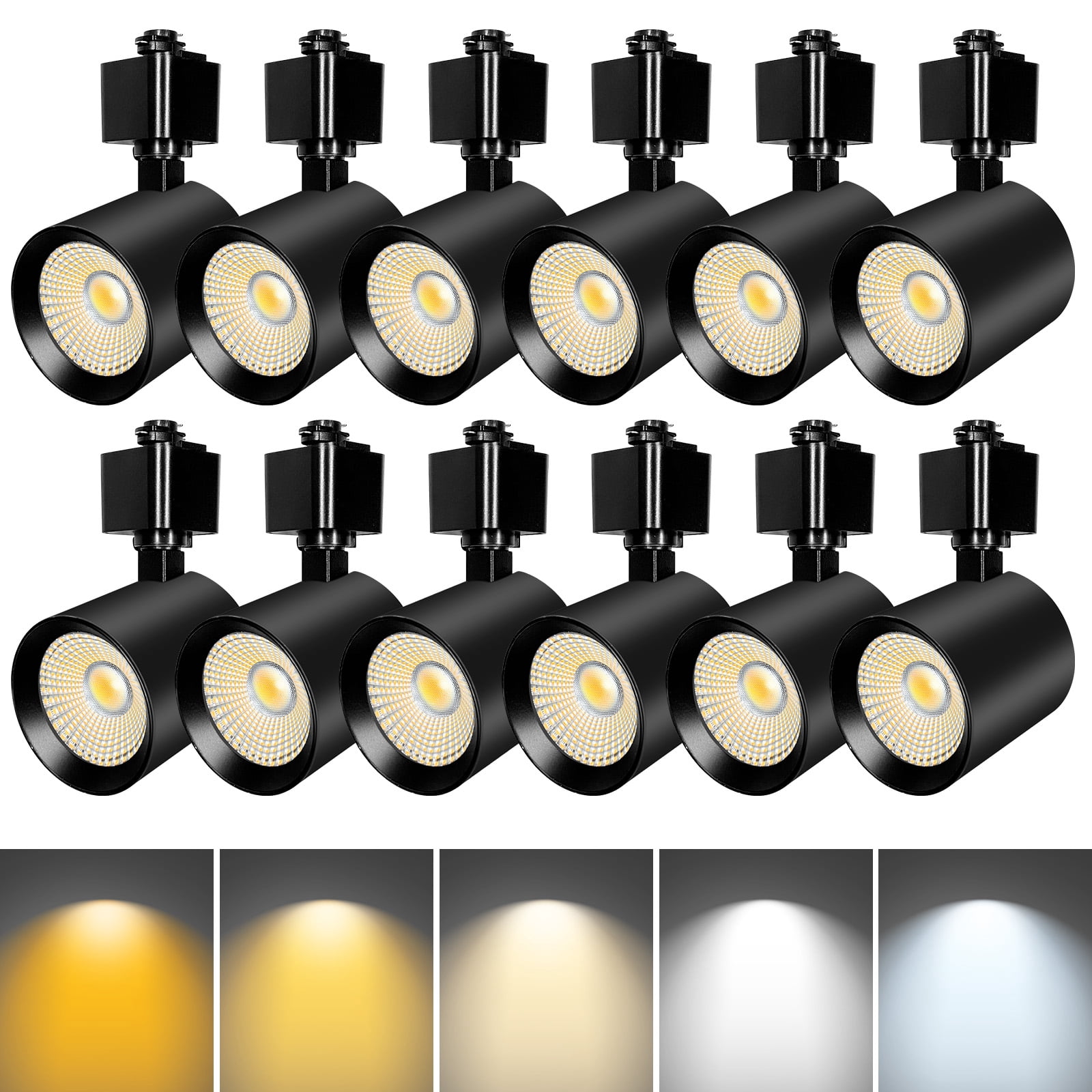 5 Colour Led 12 Pack 5-Color LED Track Lighting Heads H Type Track Light Heads ...