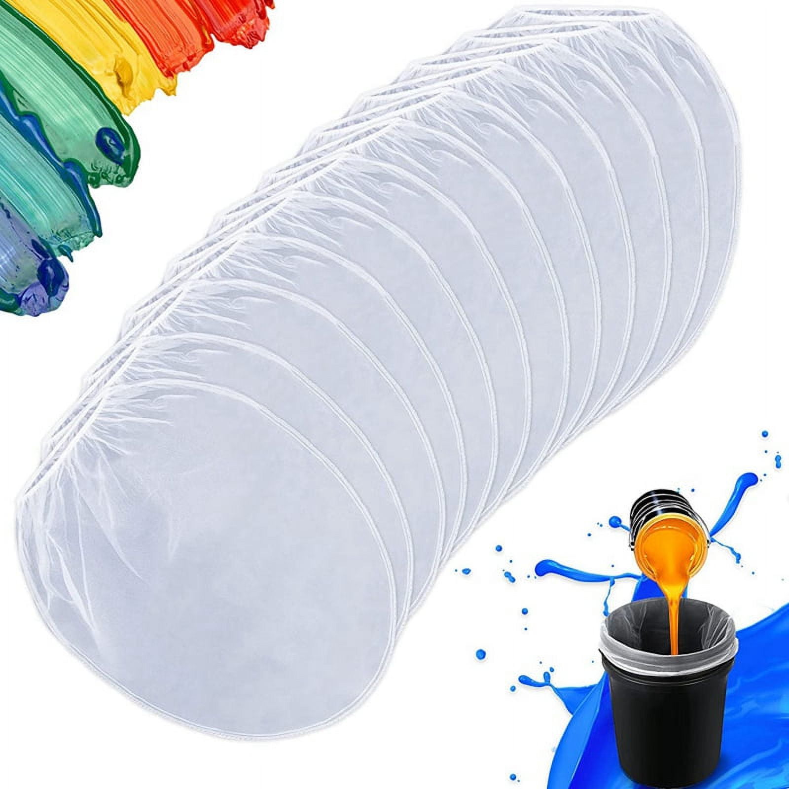12 Pack 5 Gallon Paint Strainer Bags, Fine Mesh Filters Bag Elastic Top