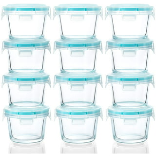 24-Pack Glass Baby Food Storage Containers 4 Oz Baby Food Storage Jars with  Lids 7445013010067