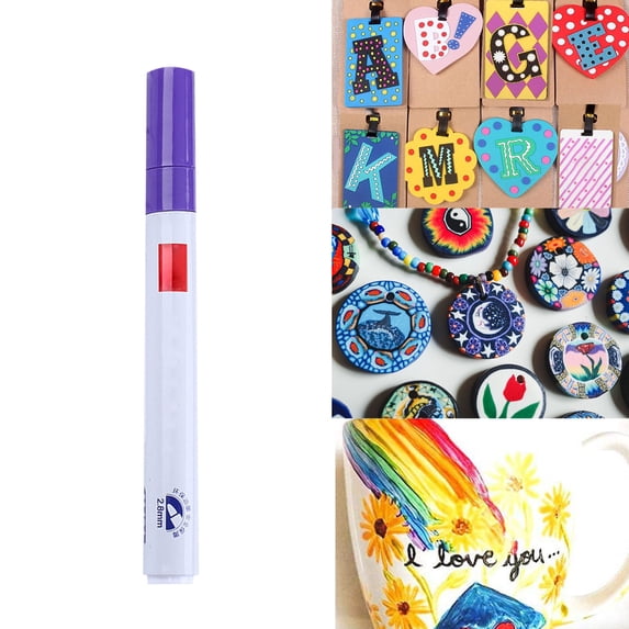 12 Pack 5ml Oil Based Permanent Paint Marker Pens Multi Surface Ink For Rock Glass Ceramic Wood Metal Mug Craft Painting