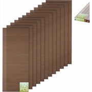 12 Pack 0.24" Thick 5x2 ft UV Resistant Brown Polycarbonate Panels for Greenhouse, Gazebo, Pergola, Chicken Coop, DIY Roofing Projects
