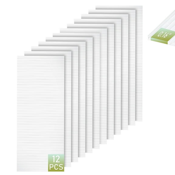 Bezseller 5x2 ft UV Resistant Clear Polycarbonate Panels - 12 pack , Translucent