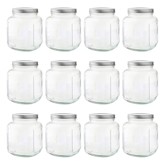12 Pack: 6.75" Glass Square Cracker Jar by Ashland