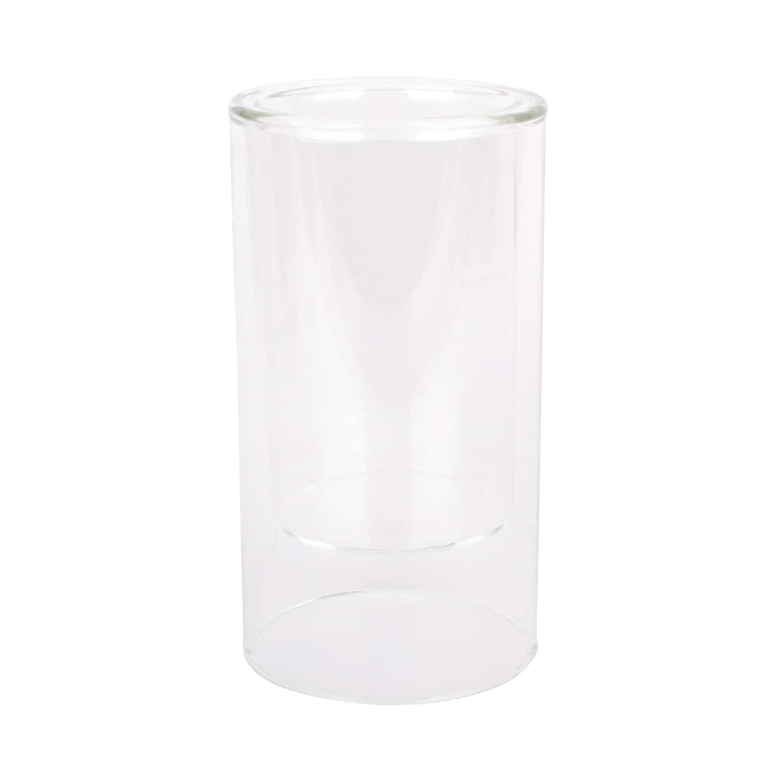 12 Pack 6" Clear Glass Dual Cylinder Candle Holder by Ashland