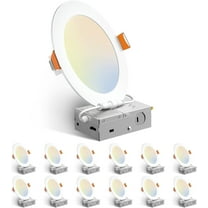 DAYBETTER LED Recessed Ceiling Light Modern,6 inch 5CCT Ultra-Thin with ...