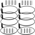 12 Pack 6 Inch Metal Flower Pot Holder Rings with Screws for Wall Fence ...