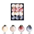 thumbnail image 1 of 12-Pack 6cm Velvet Christmas Ornaments Set, Shatterproof Mini Tree Decorations with Gift Bags, 1 of 2