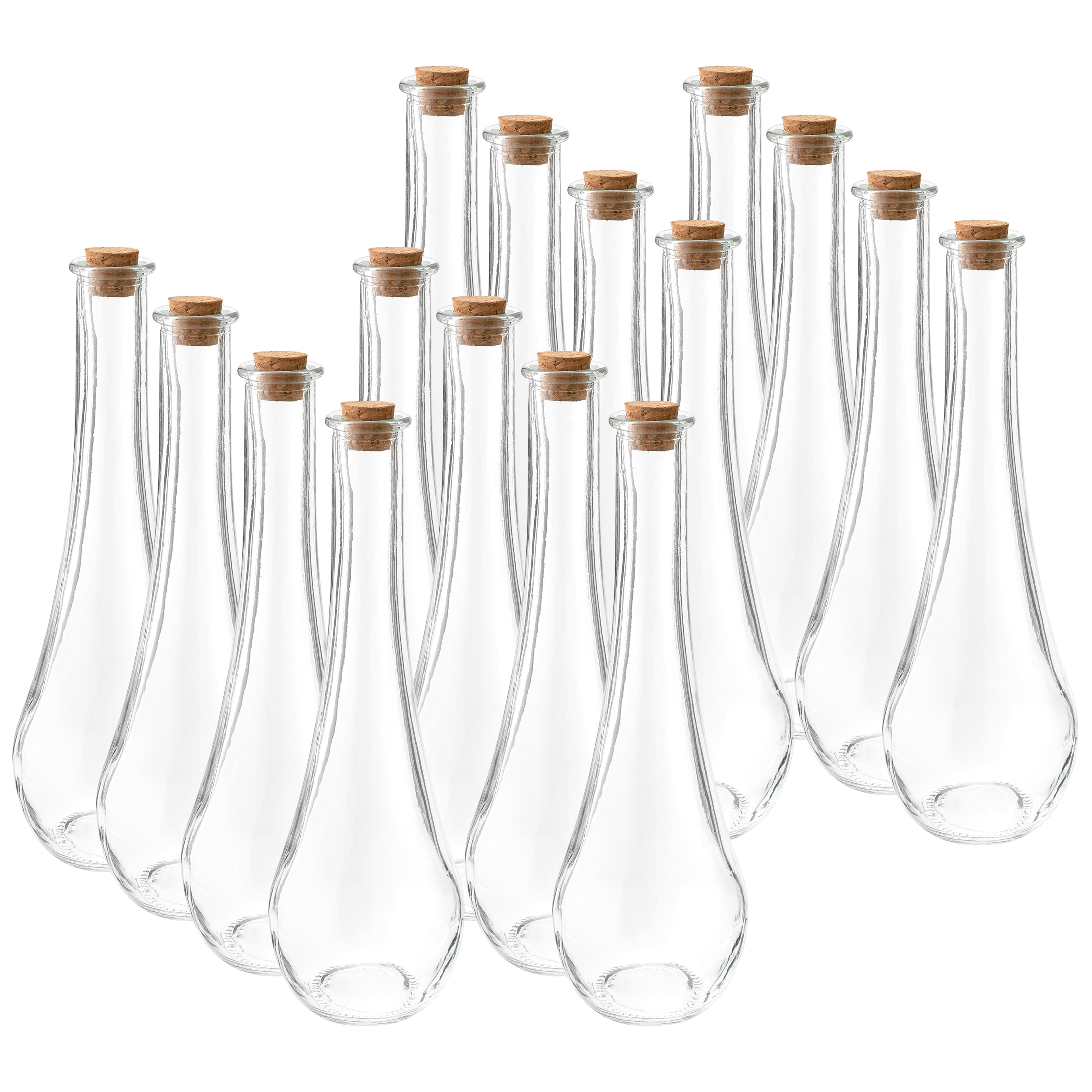12 Pack 7" Clear Glass Teardrop Vinegar Bottle by Ashland®