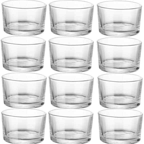 12 Pack 7 oz Small Glass Bowls, Clear Pudding Custard Cup, Small Ramekins for Parfait, Ice Cream, Snacks, Meal Prep, Dishwasher-Safe Condiment Dishes Tasting Bowls for Party Birthday