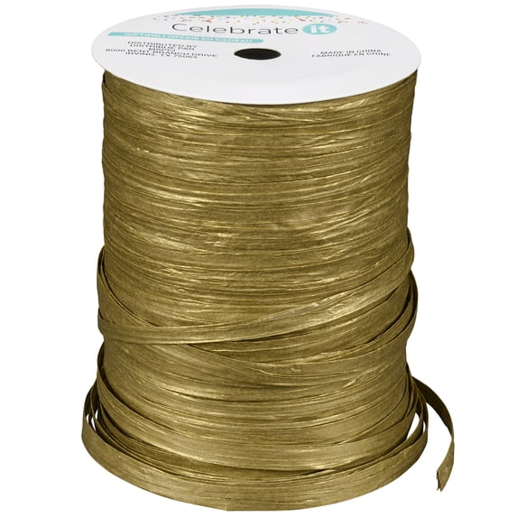 12 Pack: 75yd. Metallic Raffia Ribbon by Celebrate It