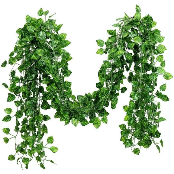 12 Pack 78Ft Artificial Ivy Garland Fake Plants, Fake Ivy Leaves Greenery Garlands Hanging Plant Vine for Aesthetic Bedroom Garden Party Wedding Wall Room Christmas Dcor