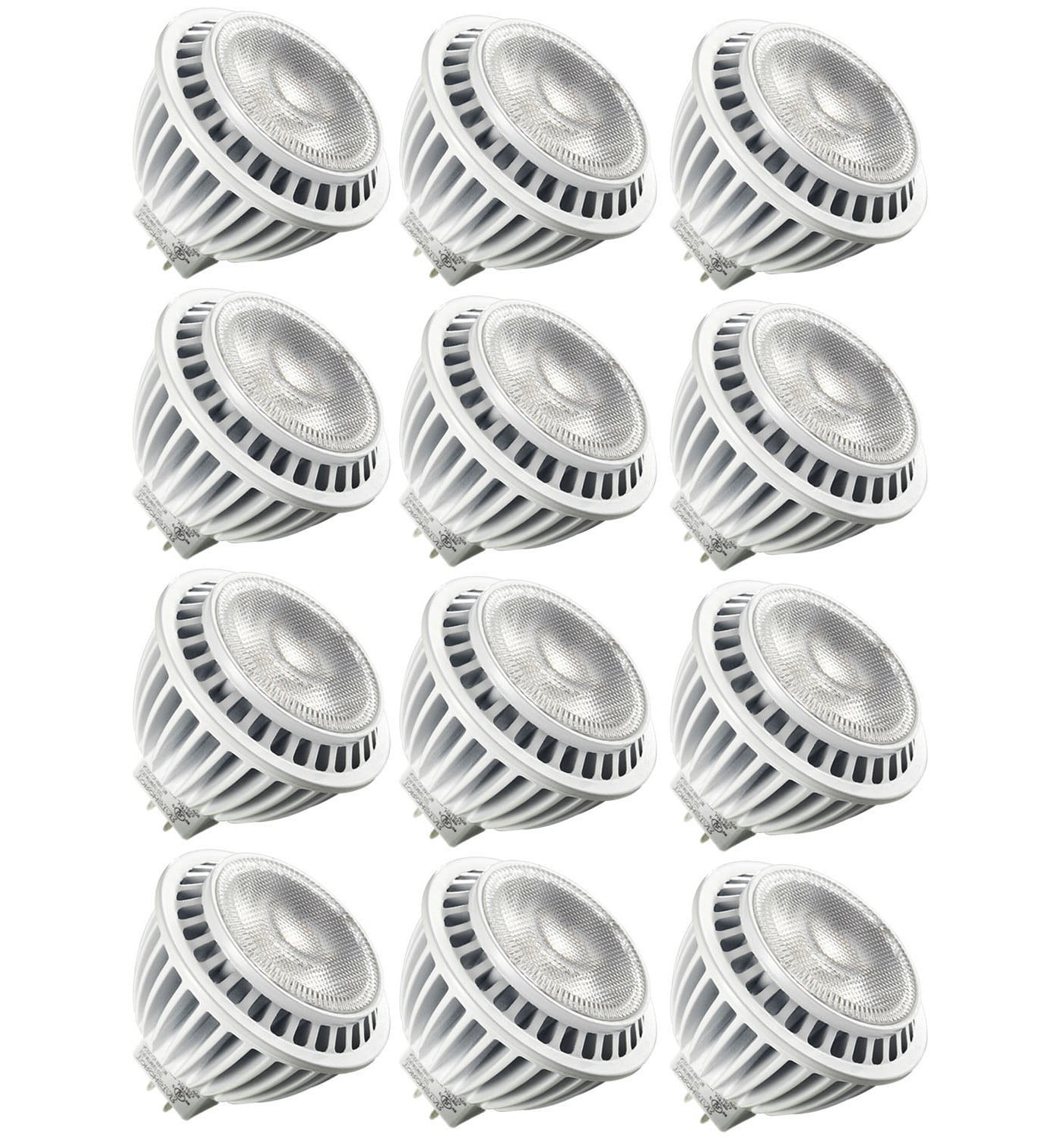 12 Pack 7W Dimmable LED MR16 Light Bulb, 50W Halogen Replacement, 2700K Soft White 40° Beam Angle Spotlight LED Bulb