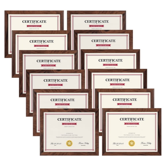 12 Pack 8.5x11 Picture Frame for Wall Mounted and Tabletop Display