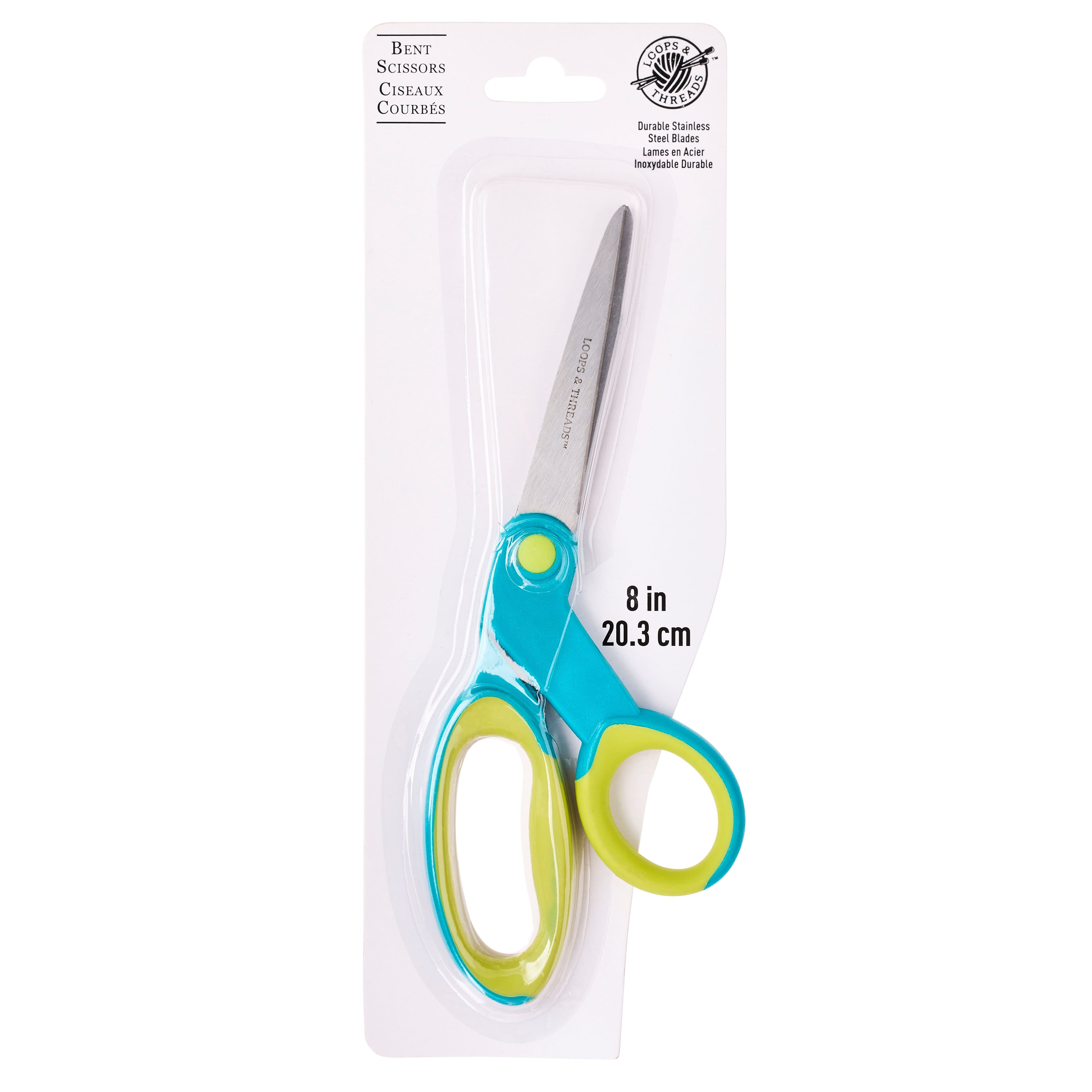 12 Pack: 8" Bent Scissors by Loops & Threads