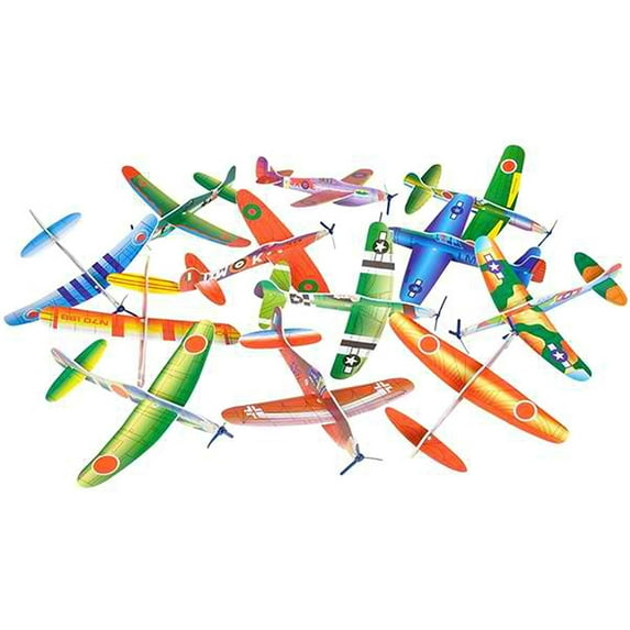 12 Pack 8 Inch Glider Planes, Hand Throw Flying Glider Planes Foam Airplane, Kids Birthday Party Favor Plane, Flying Models