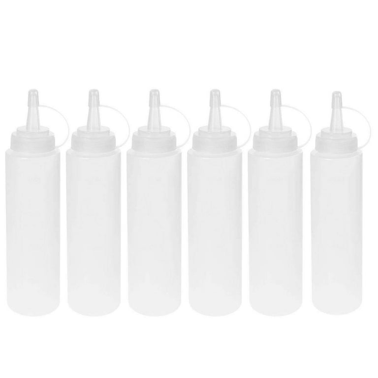 Norcalway Condiment Squeeze Bottles for Liquids - 8 OZ 12 PACK Squeeze  Bottle | BPA Free Plastic Condiment Bottles for Syrup, Ketchup, Sauces
