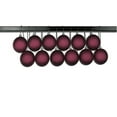thumbnail image 1 of 12 Pack 80mm 3" Matte Burgundy Ball Ornament UV Coated with Wire, 1 of 1