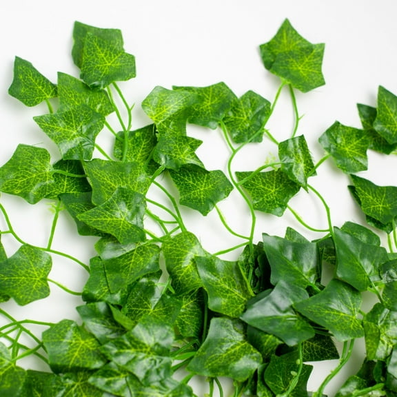 12 Pack 84 FT Artificial Ivy Vine Garland Fake Greenery Leaf Plants Foliage Flowers Hanging for Wedding Party Garden Home Kitchen Office Wall Decoration